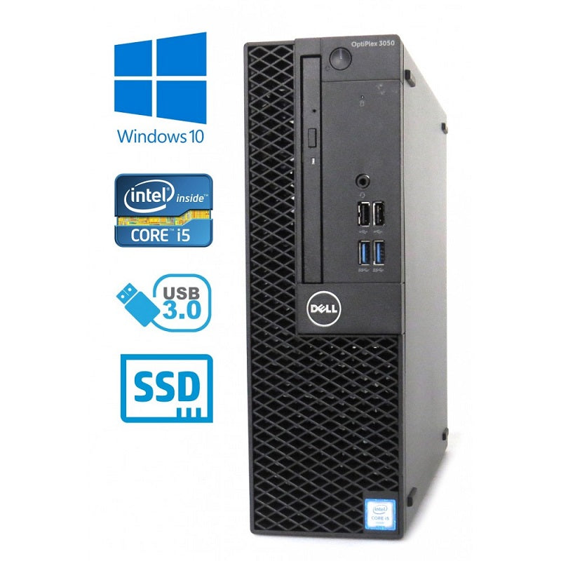 DELL OptiPlex 3060 SFF i5-8500/8Gb/256Gb SSD/W10P MiniTower/HDMI/DP (Reconditionné Grade A/R4)